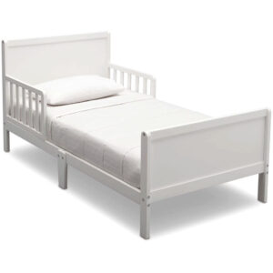 nioky Toddler Wood Bed with Guardrails – Safe Kids Bed for Boys & Girls